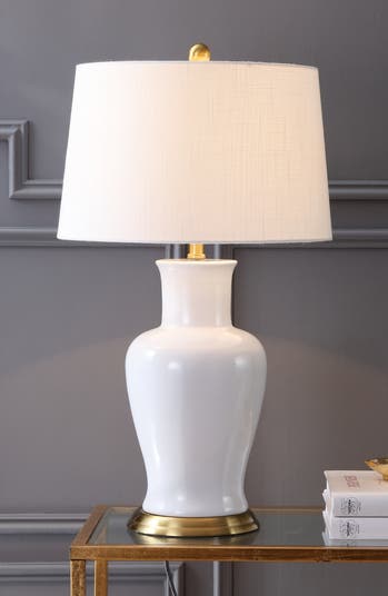 Daphne Ribbed Metal/Glass LED Table Lamp