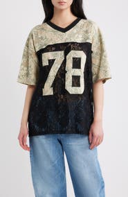 GOLDEN HOUR Lace 78 Camo V-Neck T-Shirt