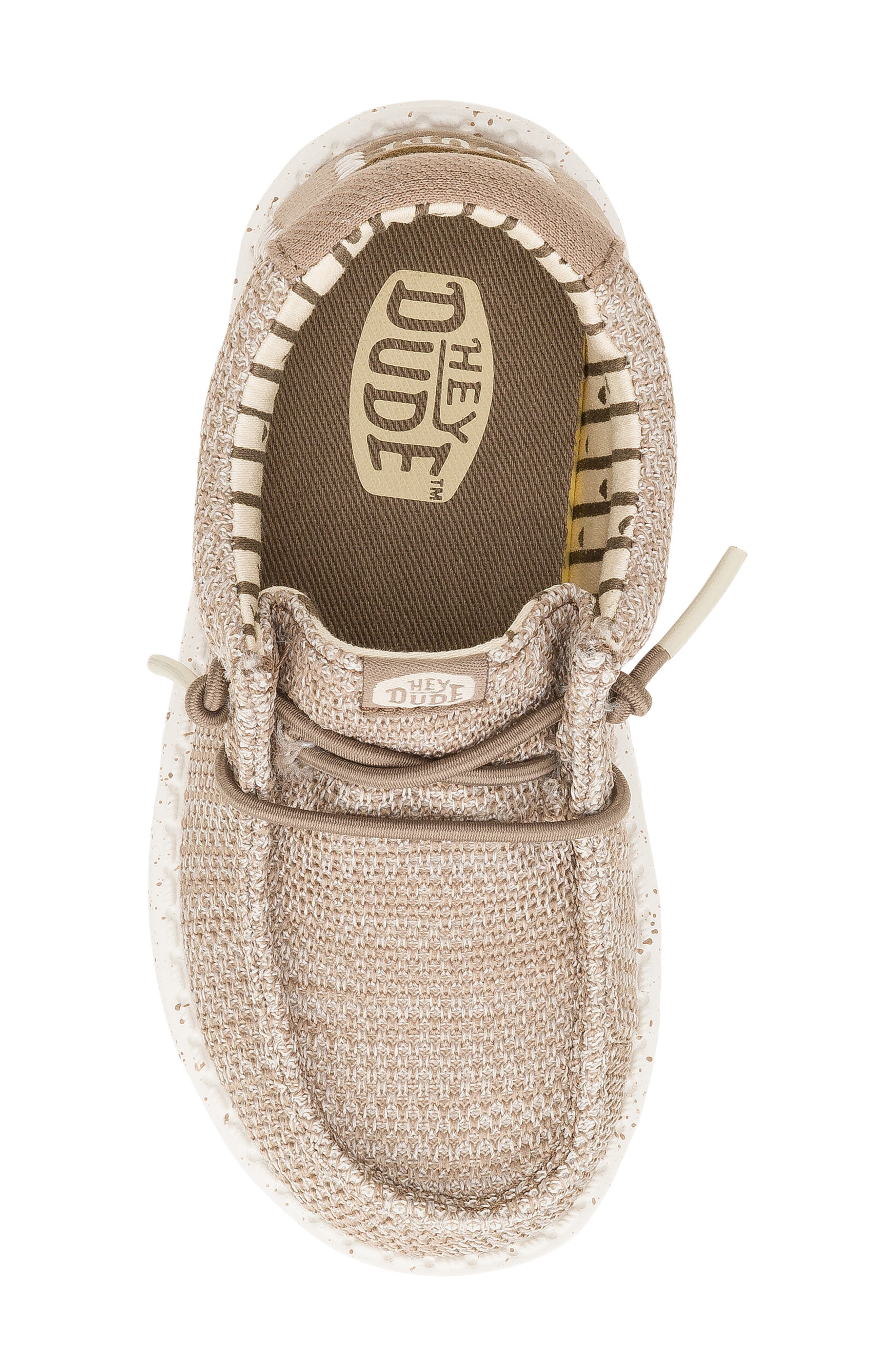 Hey Dude Kids' Wally Stretch Sox Slip-On, Alternate, color, Walnut