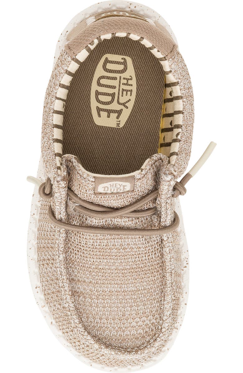 Hey Dude Kids' Wally Stretch Sox Slip-On, Alternate, color, Walnut