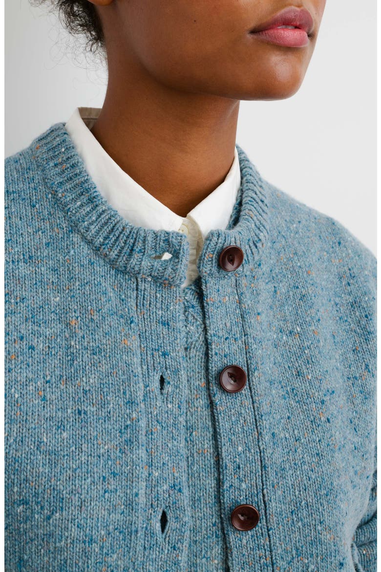 Francis Donegal Merino Wool Blend Cardigan, Alternate, color, SEA BLUE