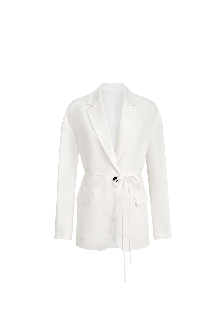 Fluid twill blazer, Alternate, color, Panama