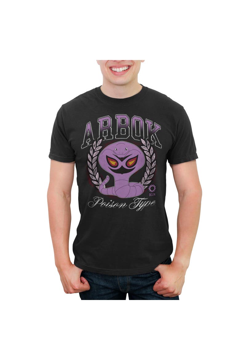 Men's Arbok 0024 Poison Type Short Sleeve Graphic T-Shirt, Main, color, Black