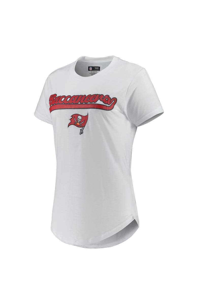 CONCEPTS SPORT Women's Concepts Sport White/Charcoal Tampa Bay Buccaneers Sonata T-Shirt & Leggings Sleep Set, Alternate, color, White