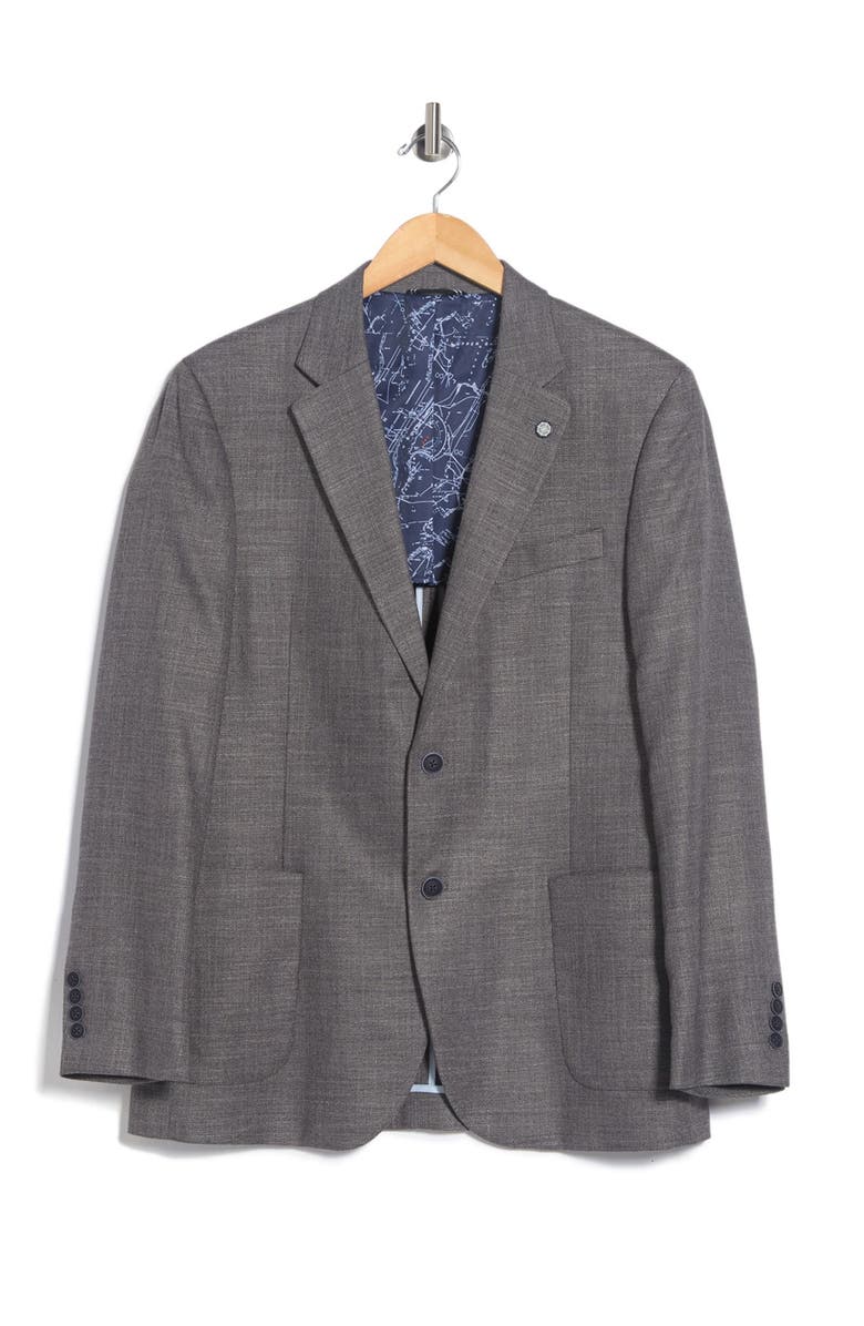 Notch Lapel Structured Weave Sport Coat