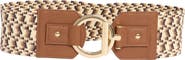 Vince Camuto Toggle Buckle Woven Raffia Belt