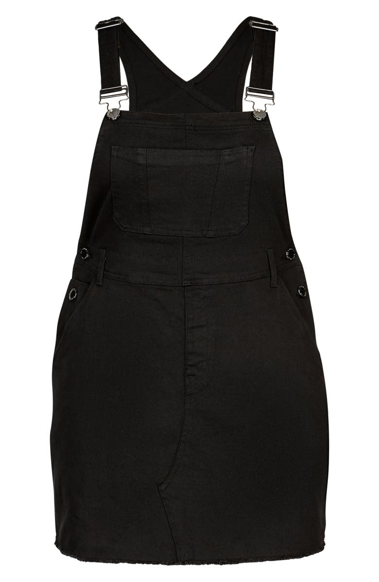 City Chic Denim Overall Dress, Alternate, color,