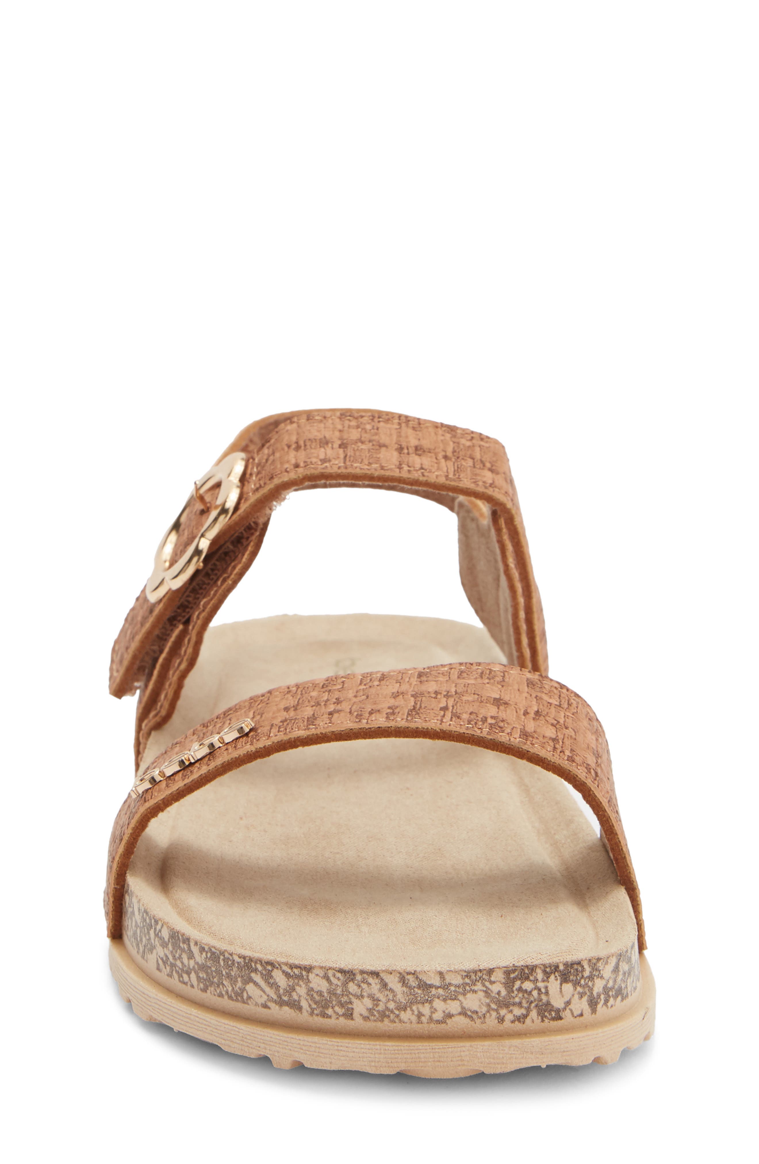 bebe Kids' Double Strap Footbed Sandal, Alternate, color, Cognac
