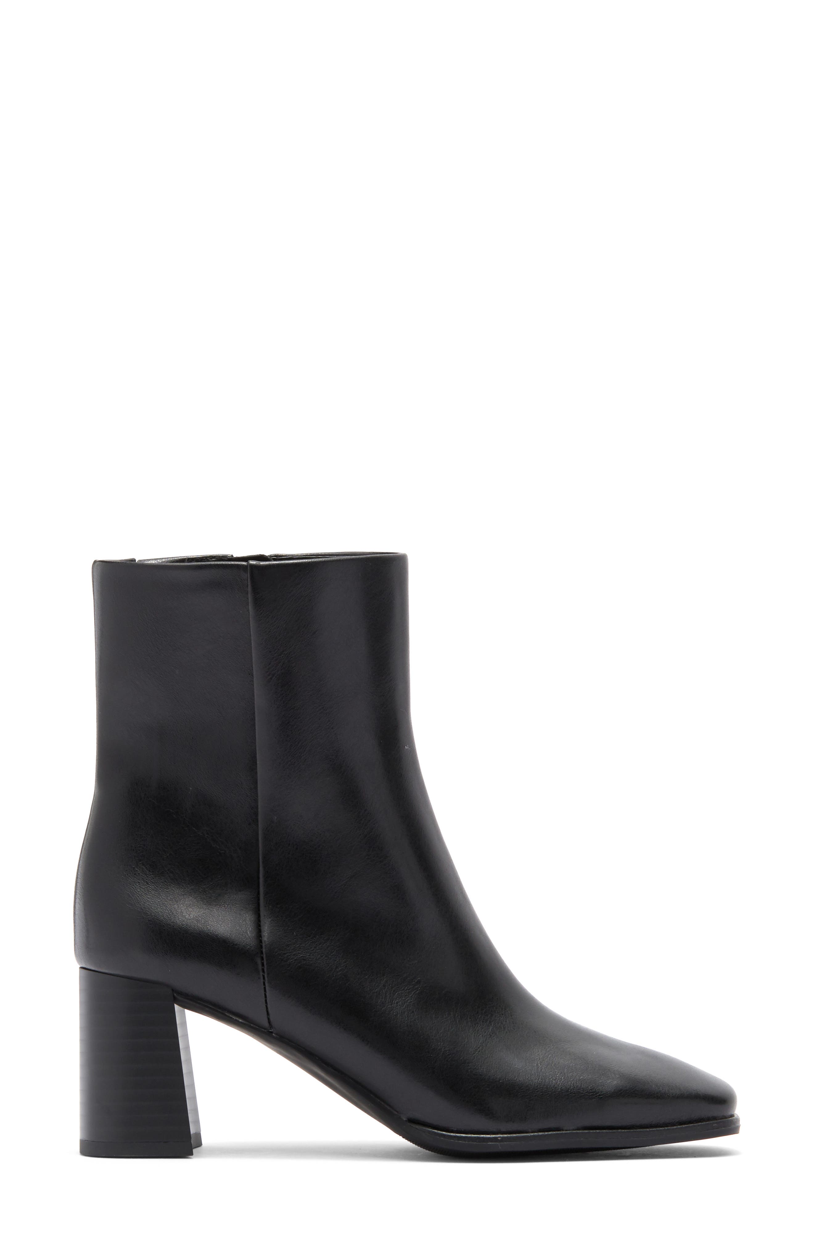 NORDSTROM RACK Normandy Block Heel Bootie, Alternate, color, Black