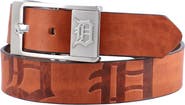 EAGLES WINGS Men's Brown Detroit Tigers Brandish Leather Belt