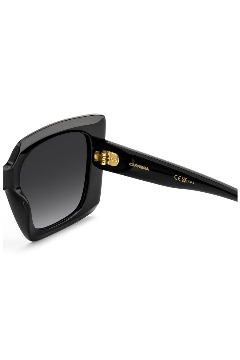 55mm Rectangular Sunglasses, Alternate, color, BLACK/ DARK GREY SF