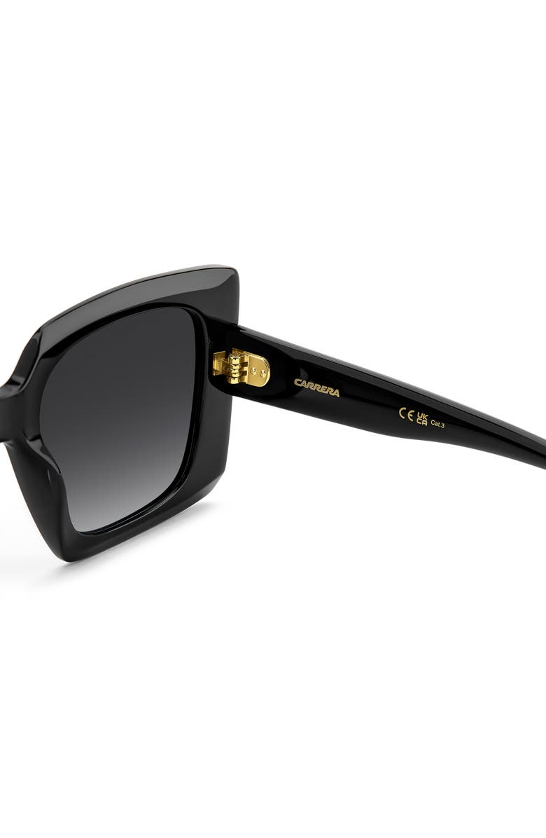 Carrera Eyewear 55mm Rectangular Sunglasses, Alternate, color, Black/ Dark Grey Sf