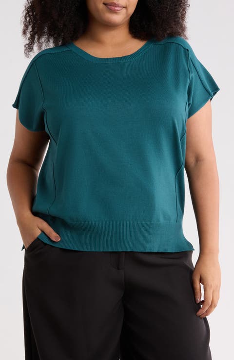 Exposed Seam Sweater (Plus)