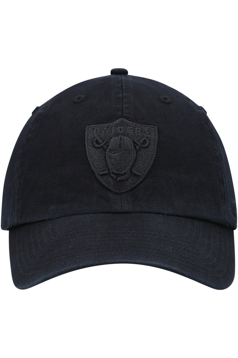 Men's '47 Black Las Vegas Raiders Team Tonal Clean Up Adjustable Hat, Alternate, color, Black
