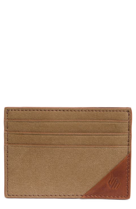 Antique Cotton & Leather Card Case