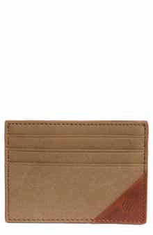 Johnston & Murphy Antique Cotton & Leather Card Case