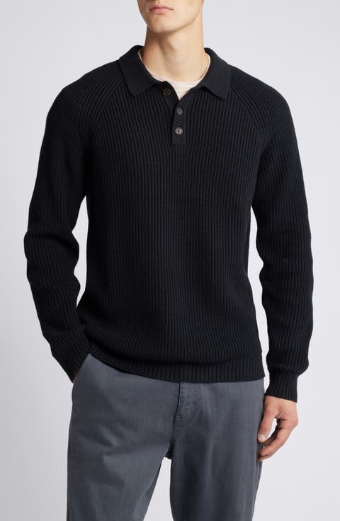 Rib Cotton Blend Sweater