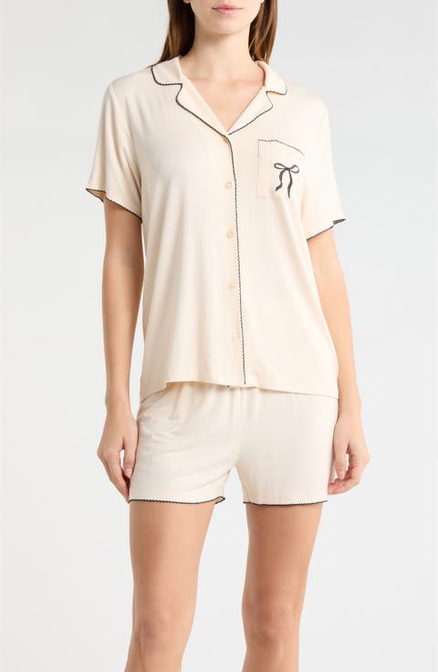 Scalloped Edge Short Pajamas