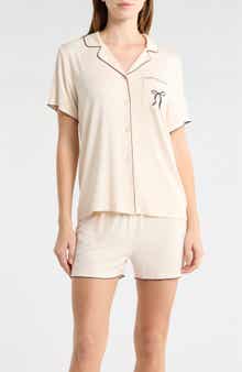 Scalloped Edge Short Pajamas