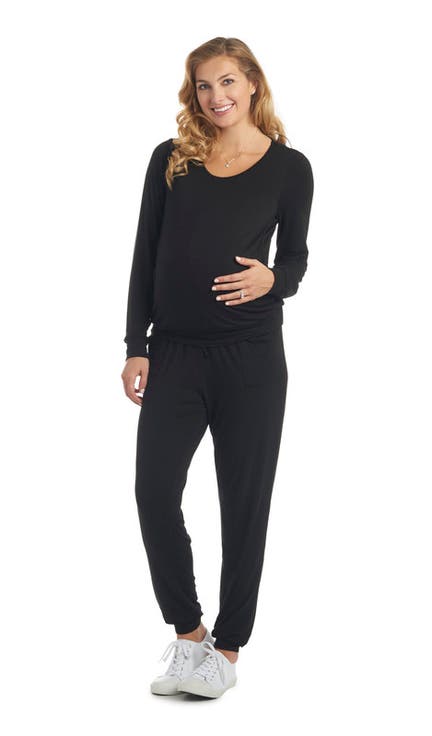 Whitney During & After 2-Piece Maternity/Nursing Top & Pant Set
