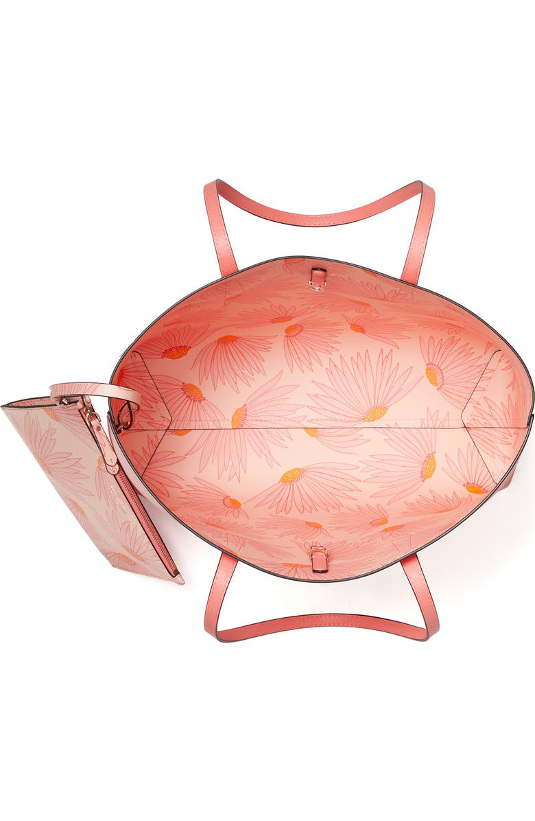 Kate Spade New York large molly falling flower leather tote, Alternate, color,