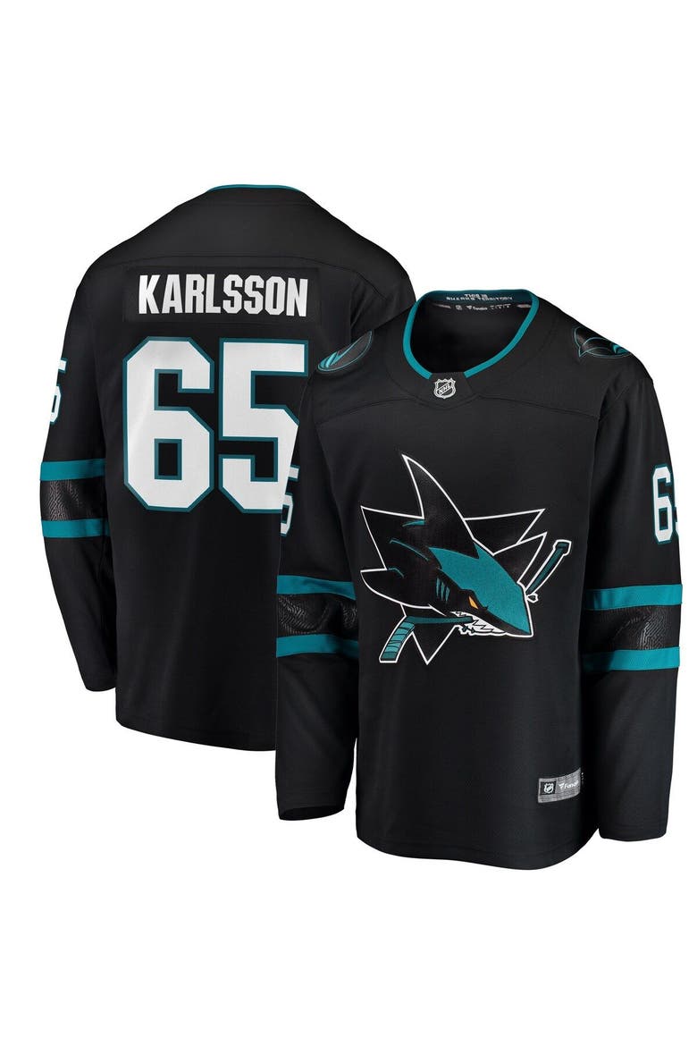 Men's Fanatics Branded Erik Karlsson Black San Jose Sharks Breakaway Alternate Player Jersey, Main, color, Black