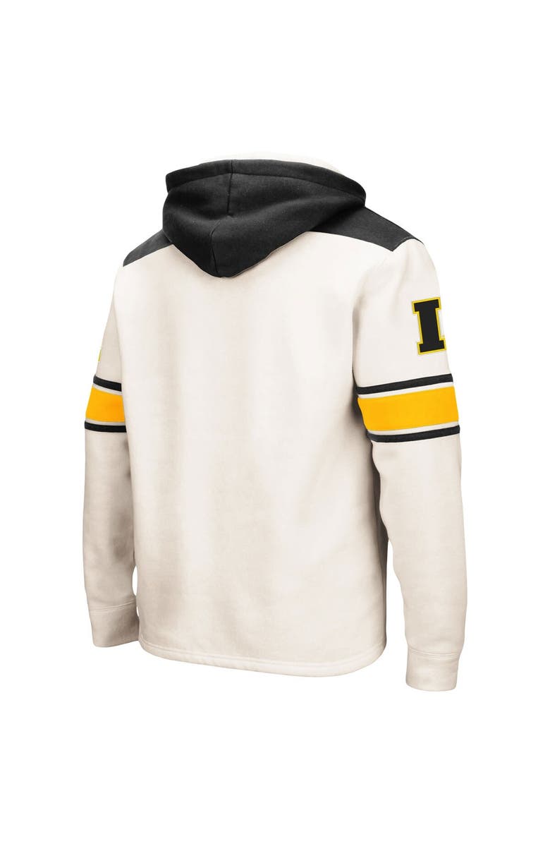 COLOSSEUM Men's Colosseum Cream Iowa Hawkeyes Big & Tall Hockey Lace-Up Pullover Hoodie, Alternate, color, Cream