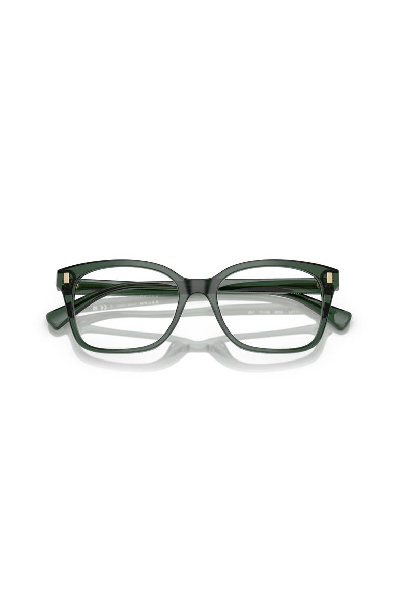 RALPH 53mm Rectangle optical glasses, Alternate, color, Green