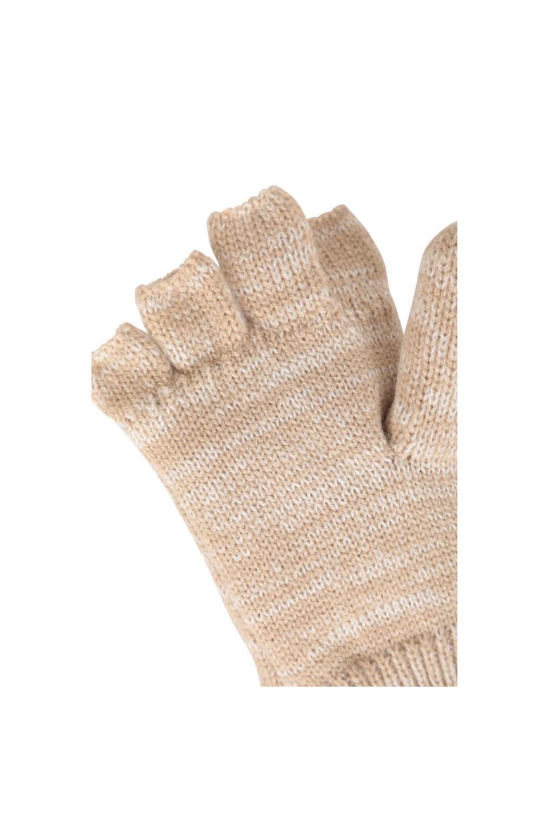 Faux Fur Lined Fingerless Gloves, Alternate, color, Beige