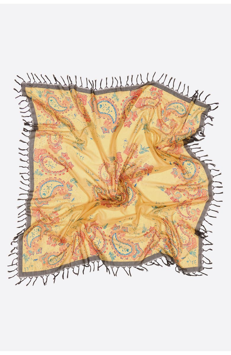 Bimba y Lola Paisley Shawl SS26, Alternate, color, Orange
