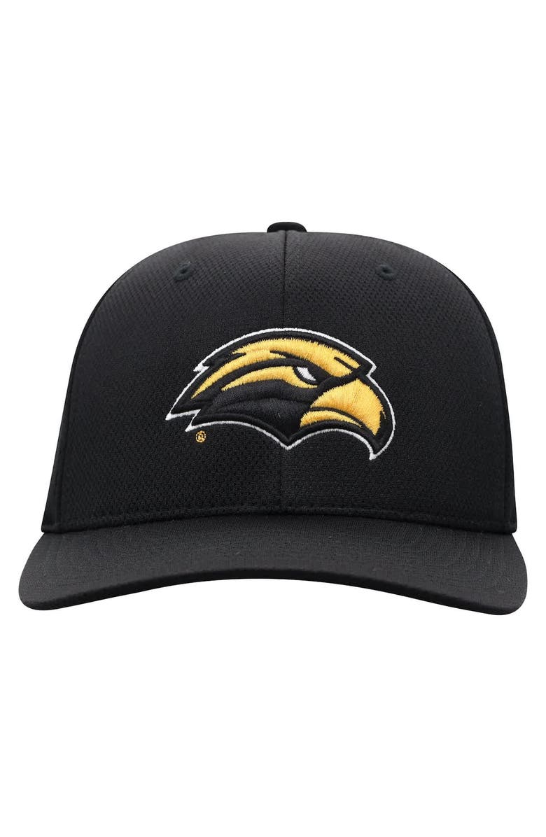 TOP OF THE WORLD Men's Top of the World Black Southern Miss Golden Eagles Reflex Flex Hat, Main, color, Black