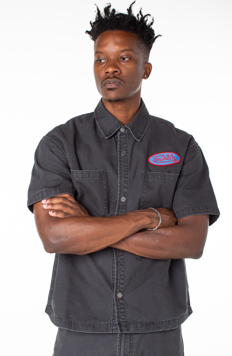 Von Dutch Short Sleeve Hell Shirt, Alternate, color, Moonless Night