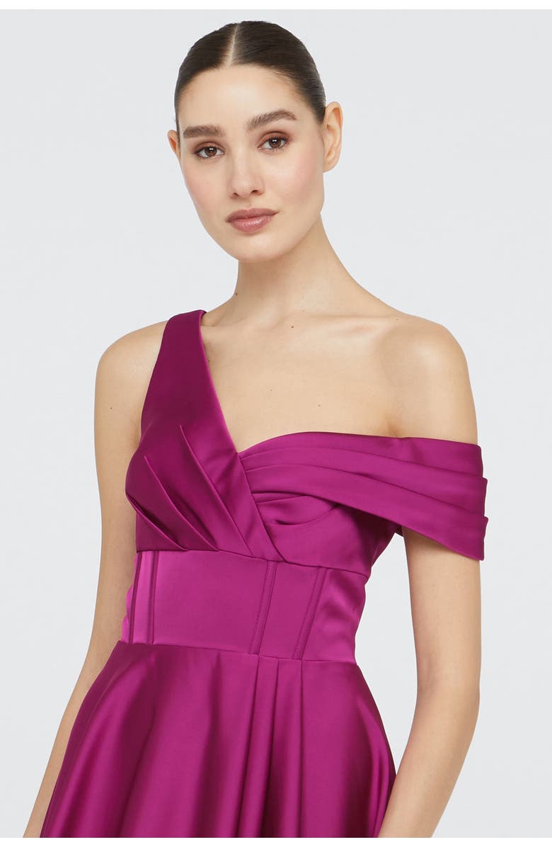 Theia Mirielle Cocktail Dress, Alternate, color, Sangria