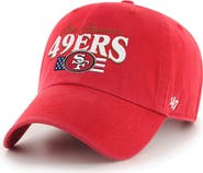 '47 Men's '47 Scarlet San Francisco 49ers American Flag Clean Up Adjustable Hat