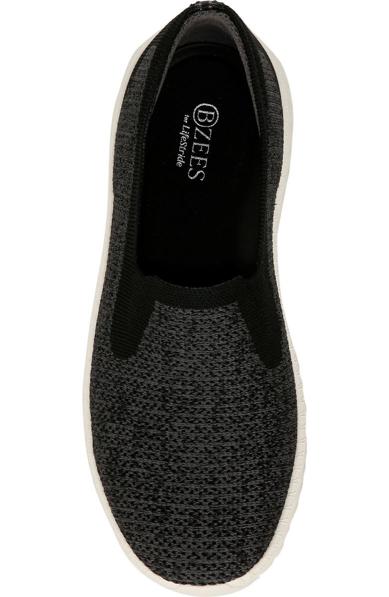 LifeStride Wednesday Knit Slip-On Sneaker, Alternate, color, Black Heathered Knit