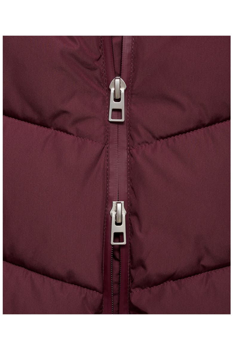 Water Repellent Hooded Puffer Coat, Alternate, color, DARK RED