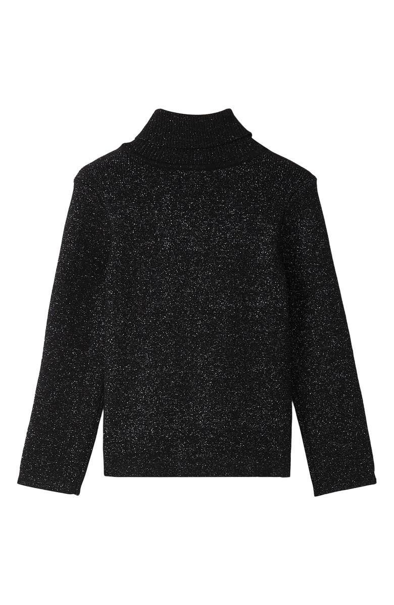 Hatley Kids' Glitter Turtleneck Top, Alternate, color, Black