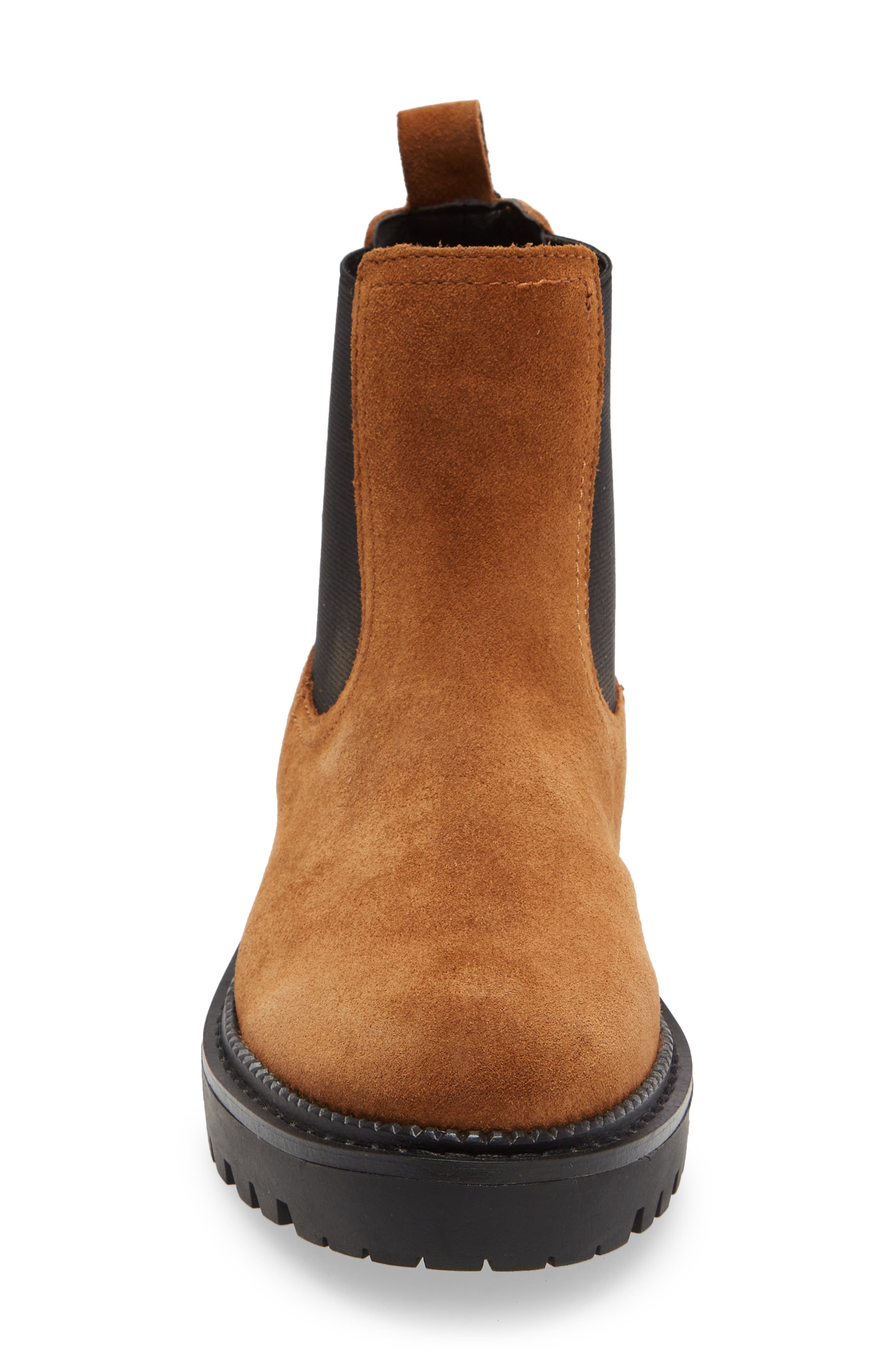 Miller Water Resistant Lug Chelsea Boot, Alternate, color, BROWN CHESTNUT