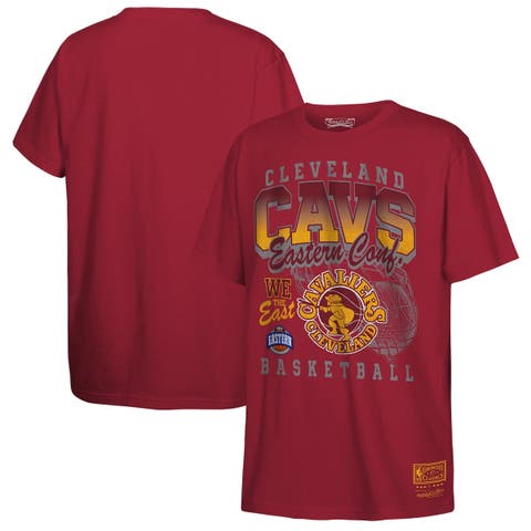 Youth Mitchell & Ness  Wine Cleveland Cavaliers 2025 NBA Playoffs Retro Monumental T-Shirt