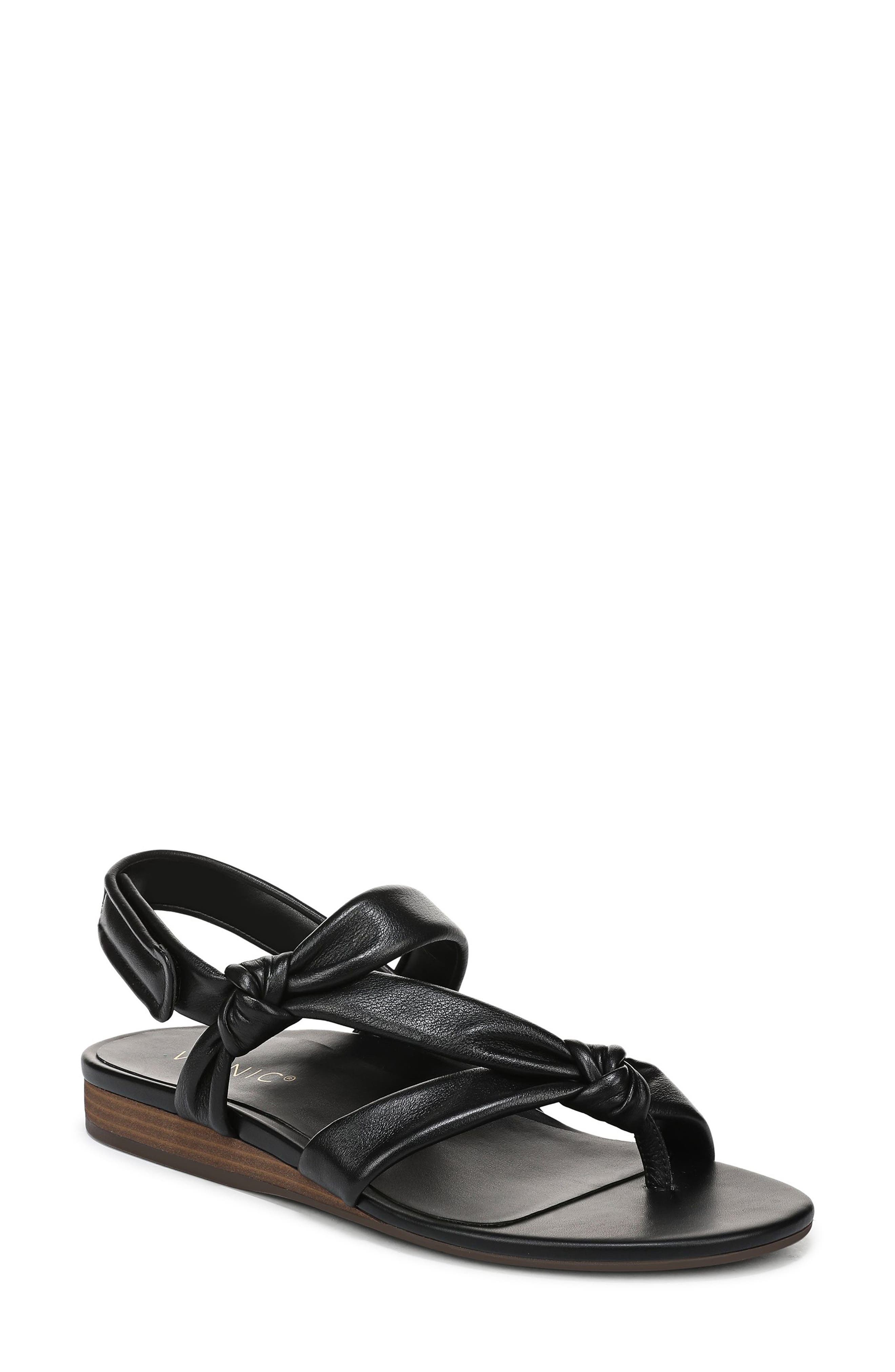 Vionic Geneva Strappy Sandal, Main, color, Black Leather