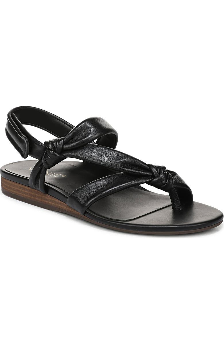 Vionic Geneva Strappy Sandal, Main, color, Black Leather