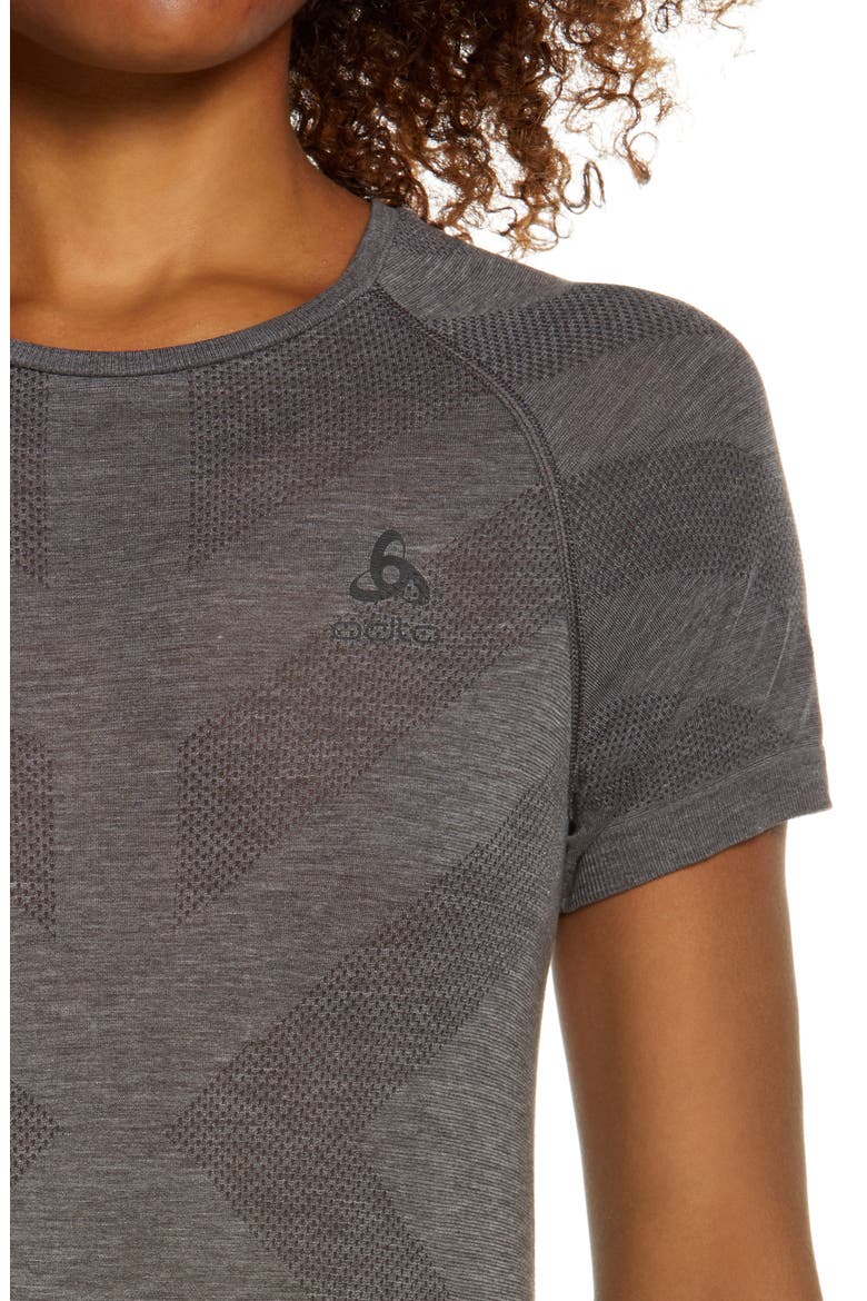 Women's Natural + Kinship Light Base Layer T-Shirt, Alternate, color, GRAY MELANGE