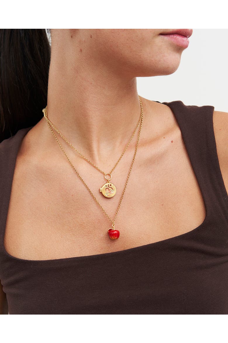 Apple Necklace, Alternate, color, Gold