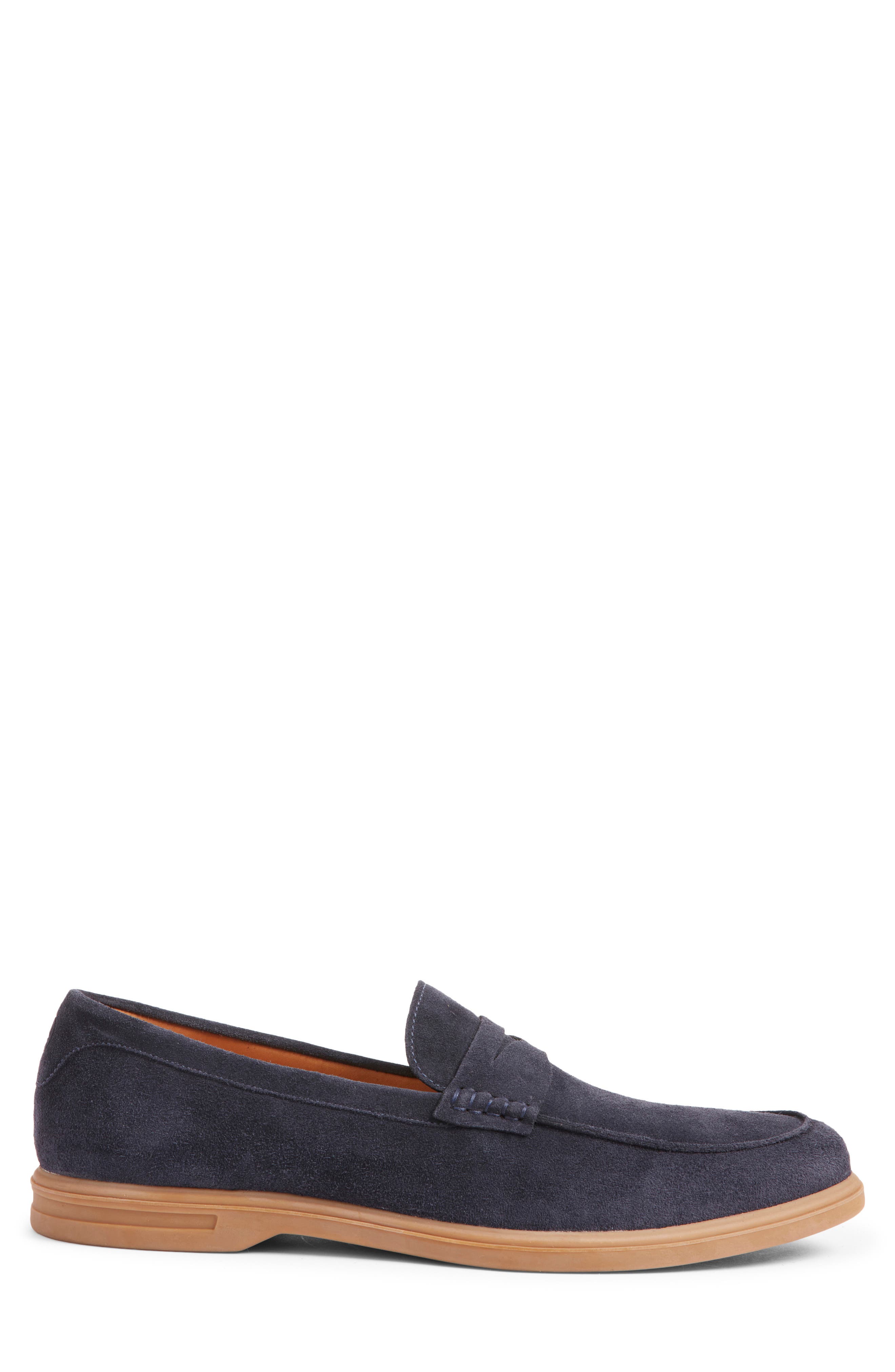 Excursionist Water Resistant Penny Loafer, Alternate, color, DARK NAVY
