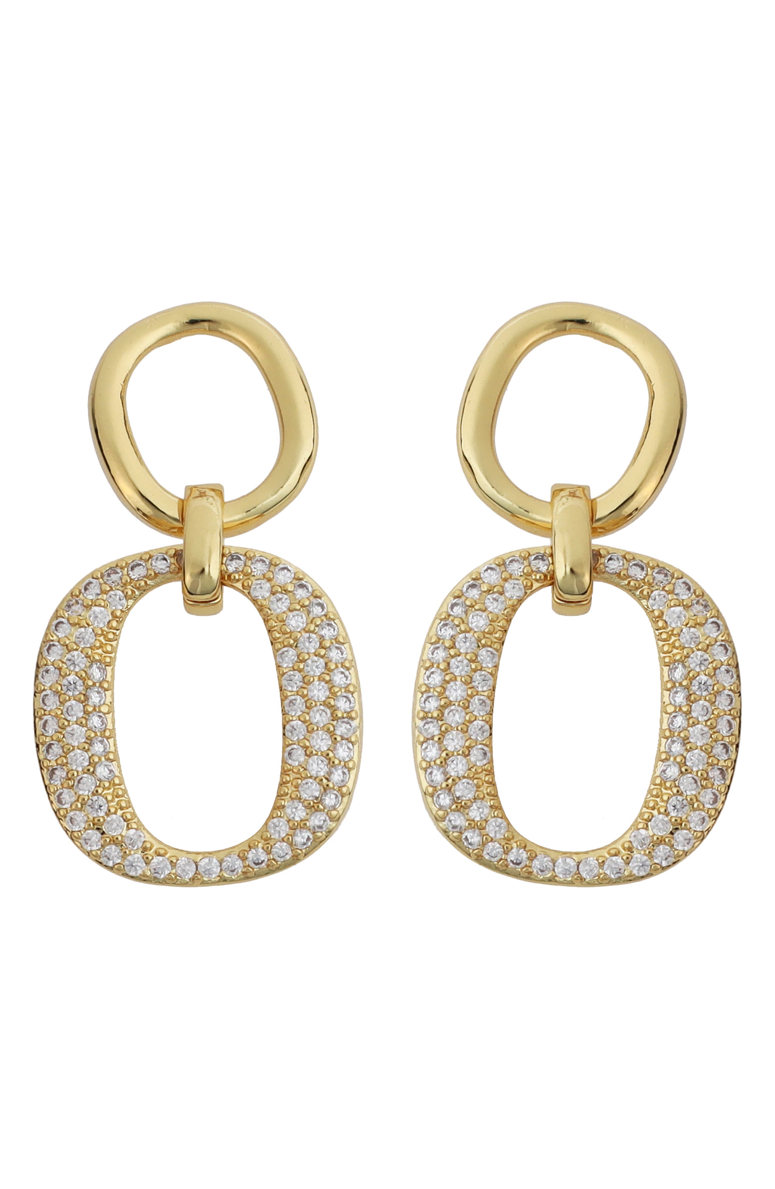 Panacea Crystal Link Drop Earrings