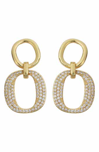 Crystal Link Drop Earrings