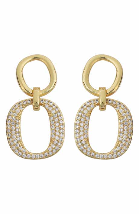Panacea Crystal Link Drop Earrings