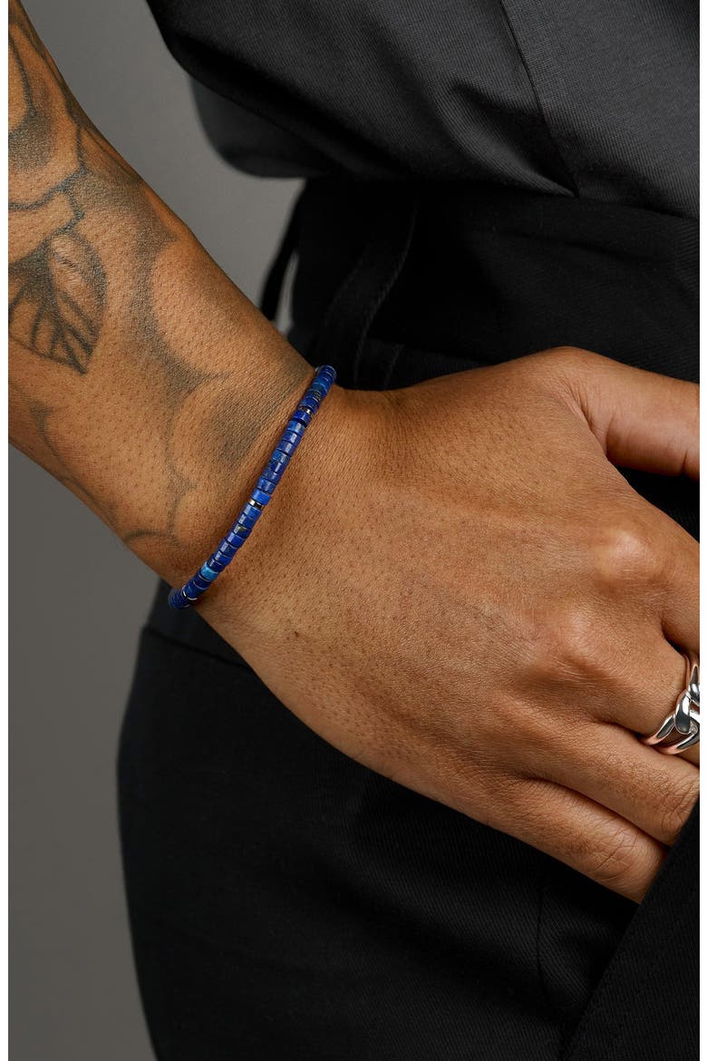 Lapis Heishi Bracelet, Alternate, color, Blue Lapis