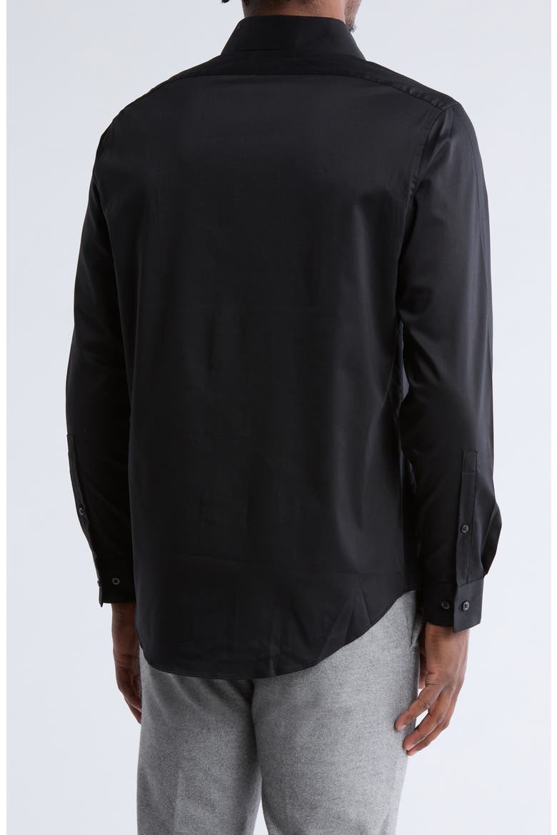 Lasting Color Slim Fit Dress Shirt, Alternate, color, BLACK
