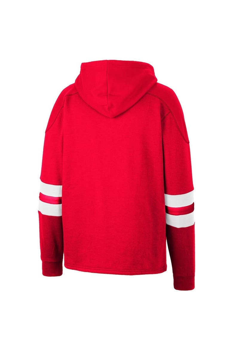 Men's Colosseum Red Utah Utes Lace-Up 4.0 Pullover Hoodie, Alternate, color, Red